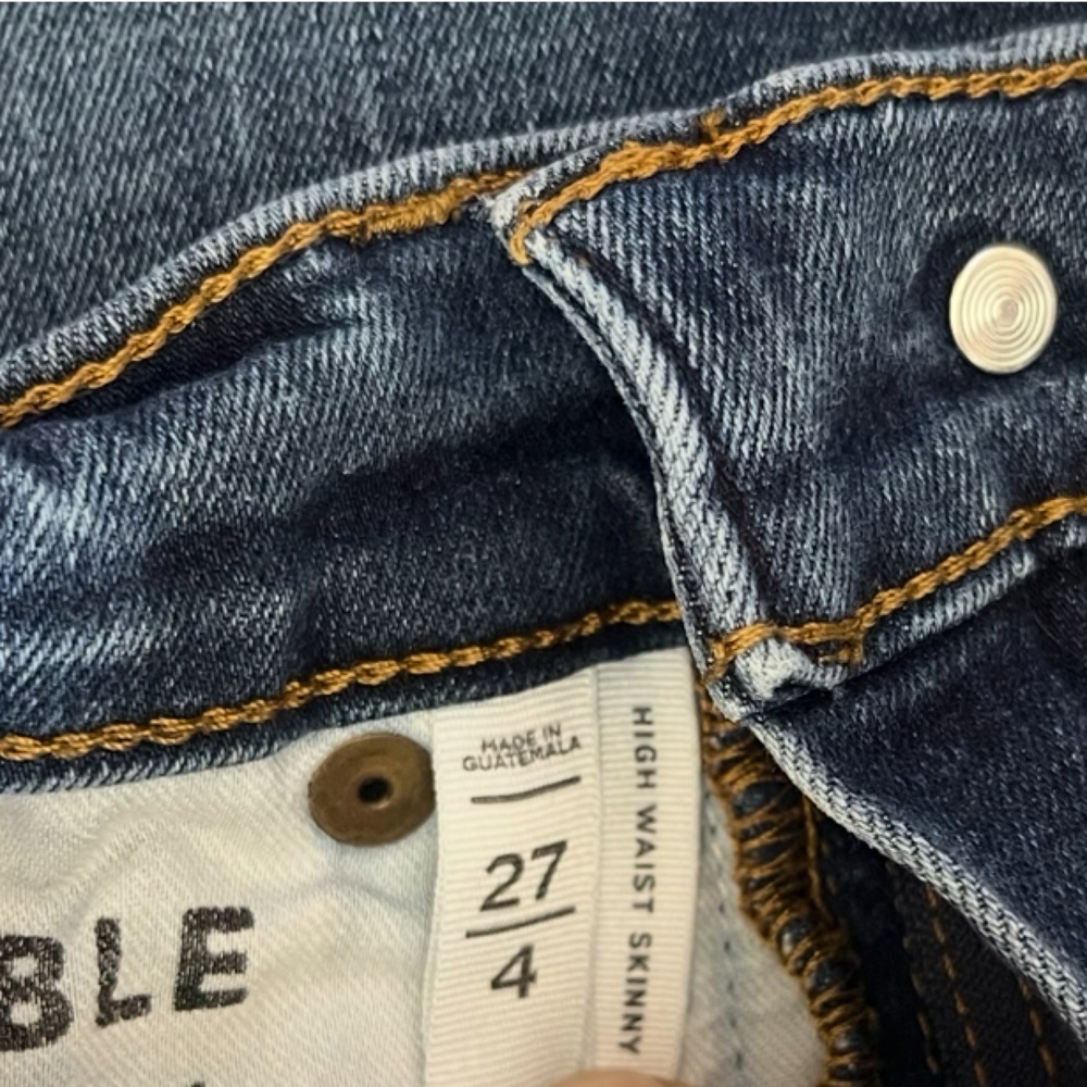 LOFT High Waist Skinny Jeans Size 27 - Picture 7 of 9